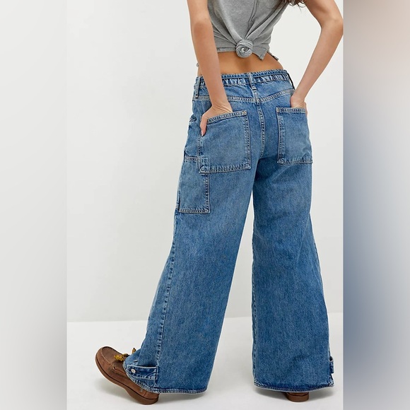 We The Free Denim Drawstring Pants-size L - Picture 3 of 8